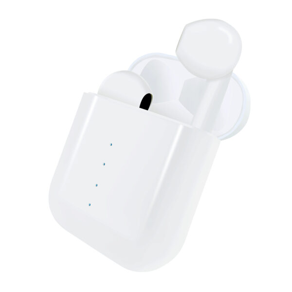 xp 5805 bela bele bluetooth slusalke tws mikrofon prostorocna telefonija predvajanje glasbe audio elegantna oblika za sport wireless brezzicno polnjenje polnilna enota