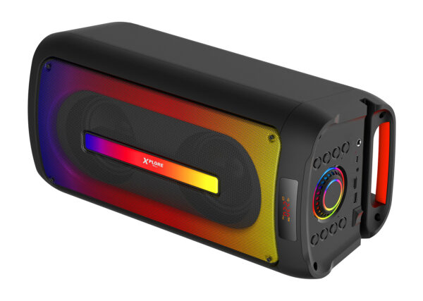 xp 8802 2 karaoke zvocnik usb micro sd led disco efekti zicni brezzicni mikrofon fm radio snemanje led zaslon cabana 300w horizontal opis