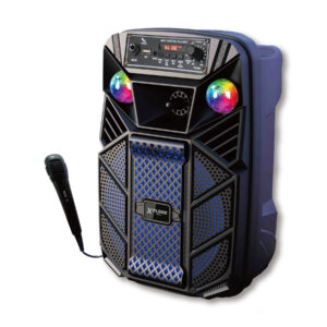 xp 8803 karaoke zvocnik funky usb led disco efekti zicni mikrofon fm radio led zaslon 100w bluetooth polnilna baterija