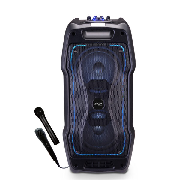 xp 8811 karaoke zvocnik usb micro sd led disco efekti zicni brezzicni mikrofon fm radio snemanje led zaslon havana2 600w
