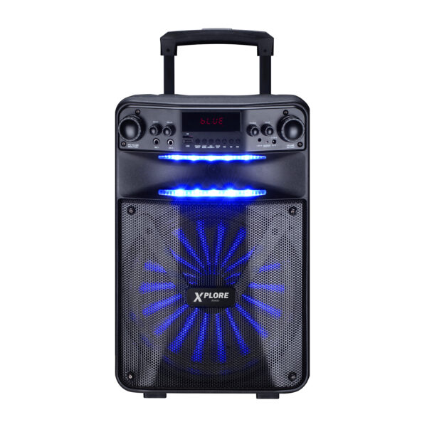 xp 8813 karaoke zvocnik usb micro sd led disco efekti zicni brezzicni mikrofon fm radio aplikacijaled zaslon fiesta 600w bluetooth snemanje app 2