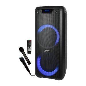 xp 8815 karaoke zvocnik usb micro sd led disco efekti zicni brezzicni mikrofon fm radio snemanje led zaslon Disco