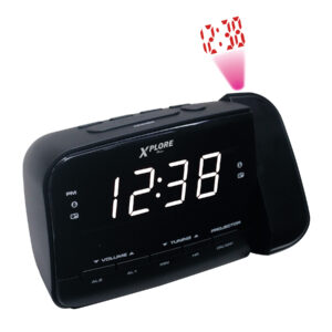 xp 339 radio budilka bel zaslon dva alarma projekcija casa na steno